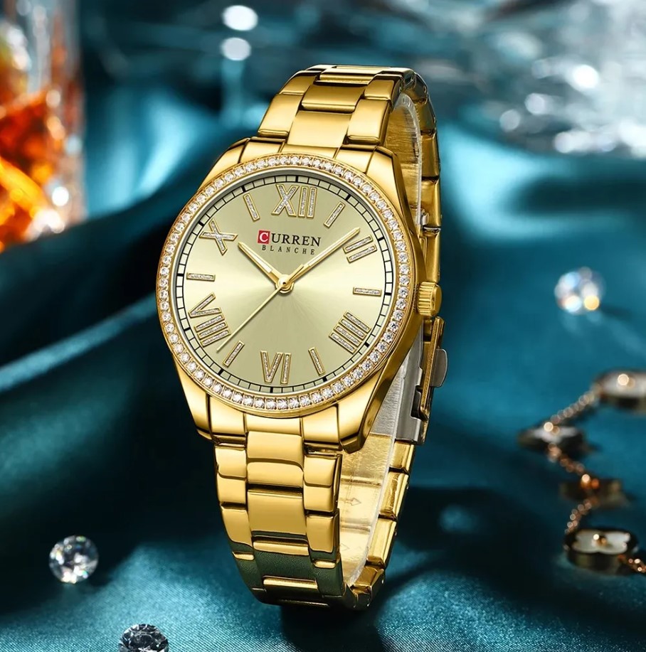 Picture of CURREN C9088 Golden Stainless Steel Analog Watch For Women - Golden