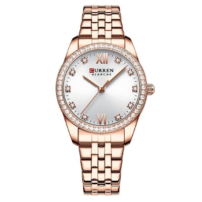Picture of CURREN C9086W RoseGold Stainless Steel Analog Watch For Women - White & RoseGold