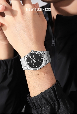 Picture of SKMEI 9288 Stainless Steel Classic Fashion Quartz Calendar Waterproof Business Watch For Men