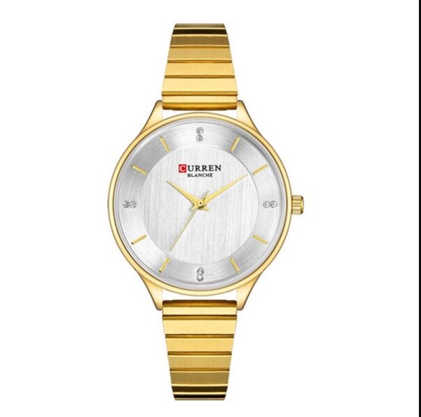 Picture of CURREN 9041 Stainless Steel Strap Fashion Ladies Wrist Watch- Golden & Silver