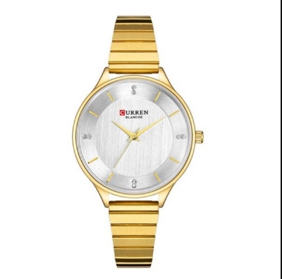 Picture of CURREN 9041 Stainless Steel Strap Fashion Ladies Wrist Watch- Golden & Silver