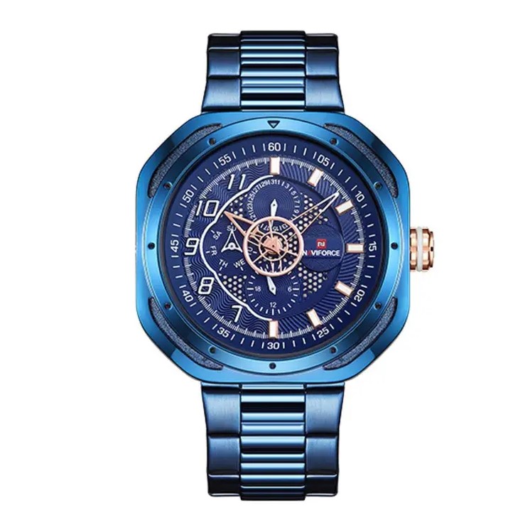 Picture of NAVIFORCE NF9141 Royal Blue Stainless Steel Chronograph Watch For Men - Royal Blue