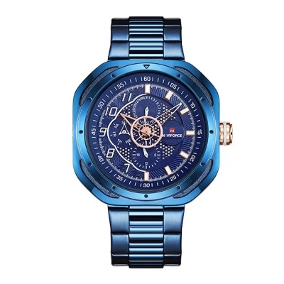 Picture of NAVIFORCE NF9141 Royal Blue Stainless Steel Chronograph Watch For Men - Royal Blue