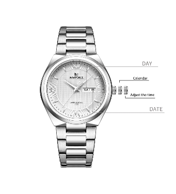Picture of NAVIFORCE NF8030 Original Fashion Business Date Quartz Waterproof Military Stainless Steel Men’s Watch