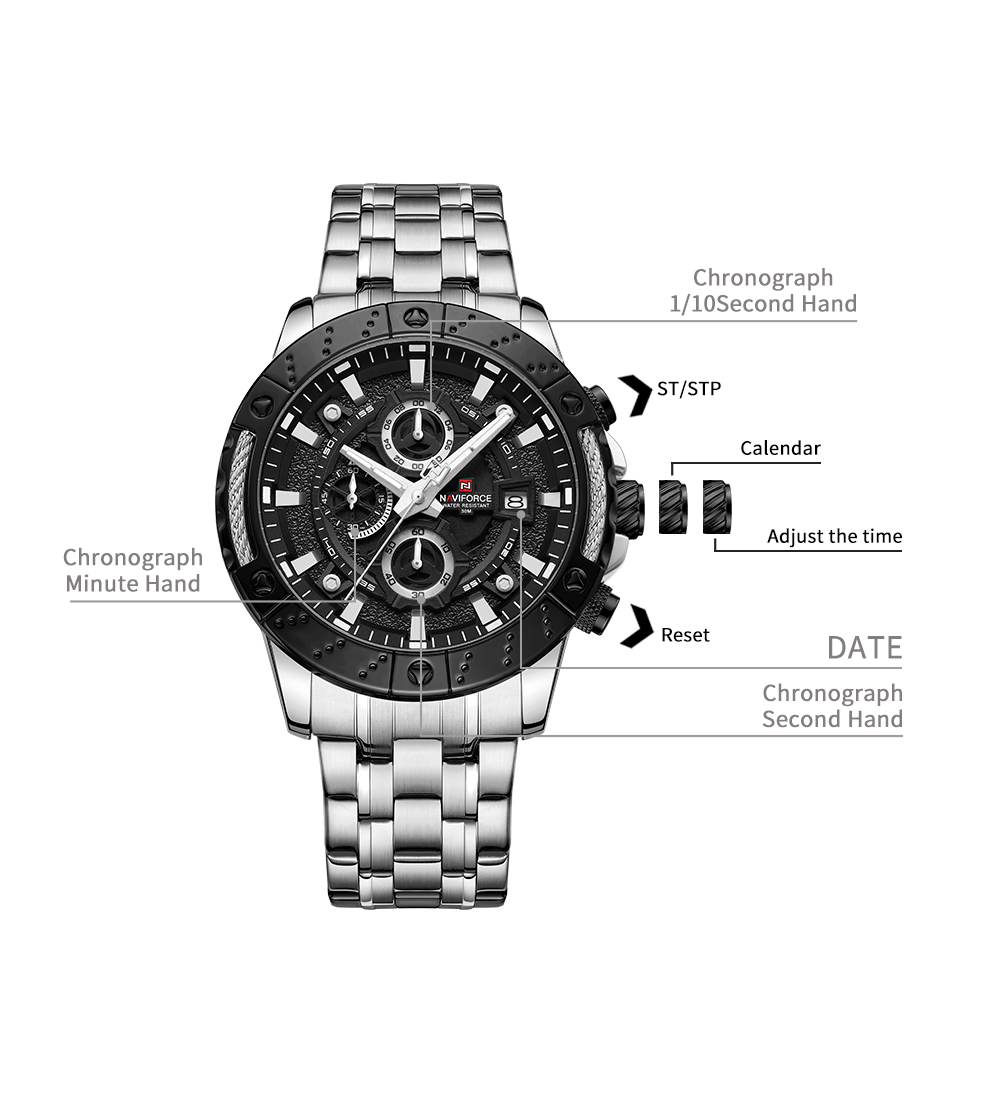 Picture of NAVIFORCE NF9227 Hollow Mechanical Style Men’s Watch Trendy Fashion Waterproof Sports Luminous Wristwatch