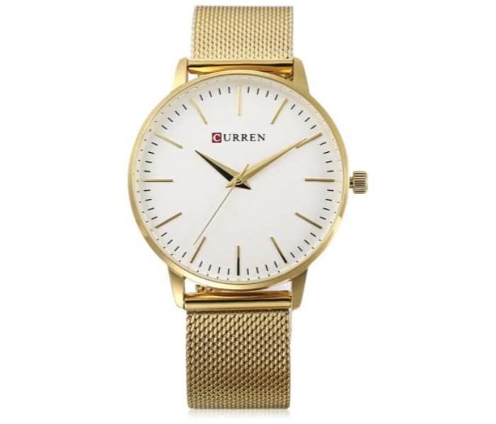 Picture of CURREN 9021 Stainless Steel Womens Watch For Women -  Golden & White