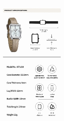 Picture of NAVIFORCE NF5039 New Elegant Wild Women's Wrist Watch Trend Casual Ladies Bracelet Shock Resistant Creative Square Case Female Watches
