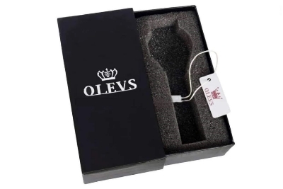 Picture of Olevs 9921S Silver Stainless Steel Chronograph Wrist Watch For Men - Black & Silver
