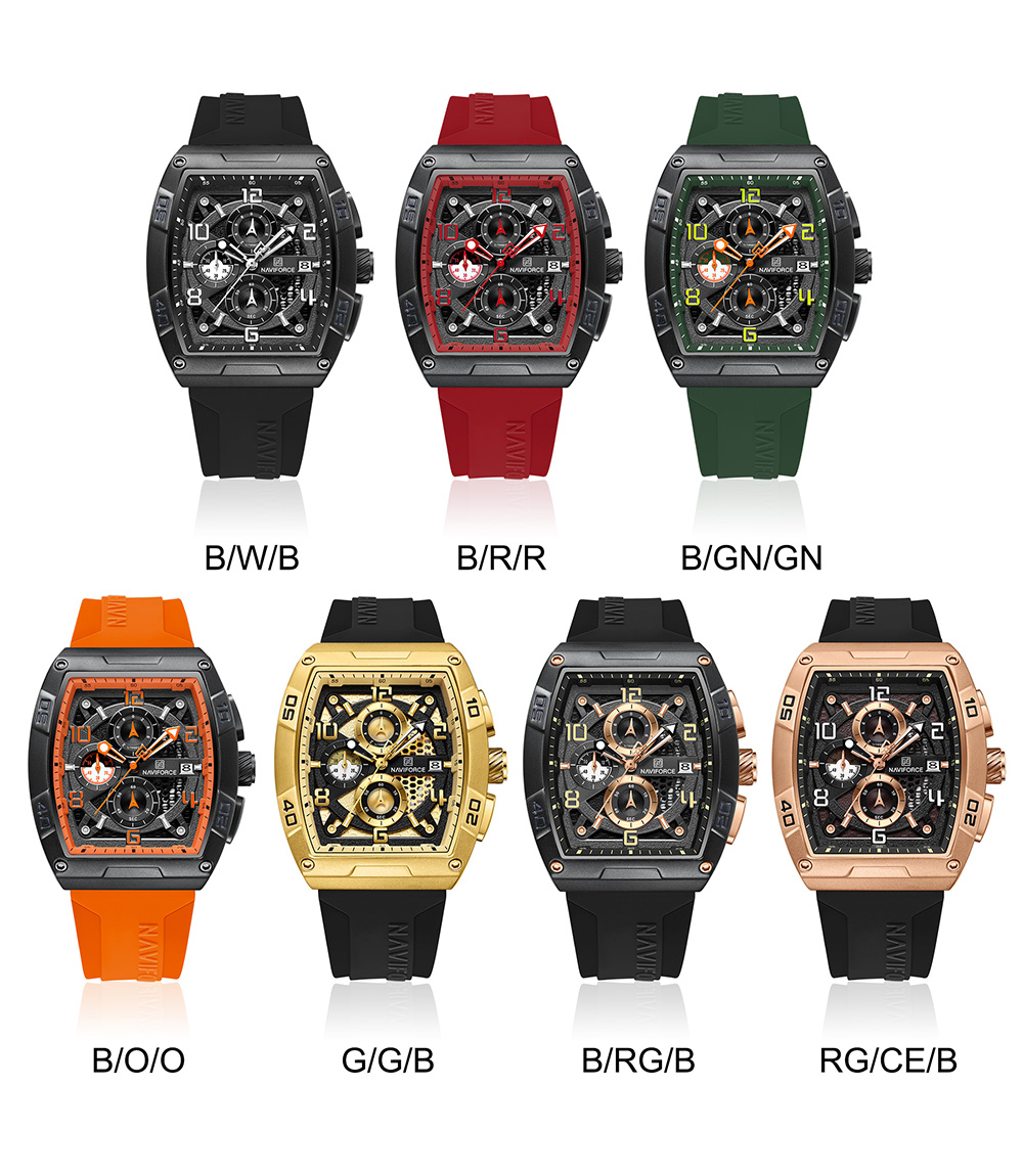 Picture of NAVIFORCE NF8052 Luminous Hollow Dial Barrel-shaped Sports Watch