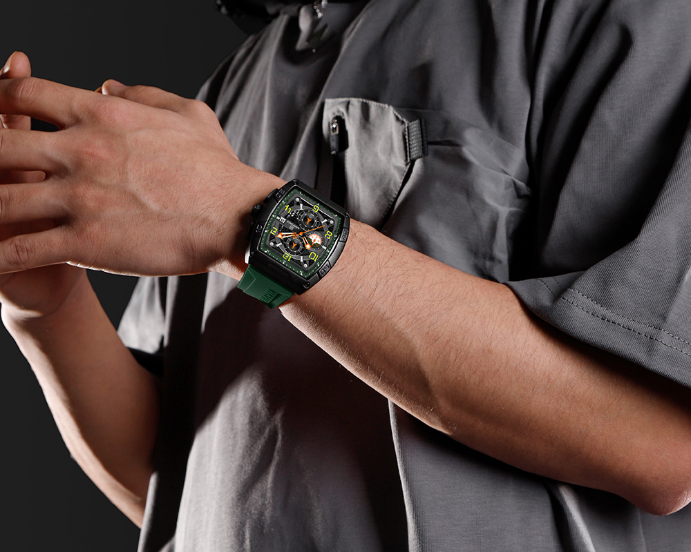 Picture of NAVIFORCE NF8052 Luminous Hollow Dial Barrel-shaped Sports Watch