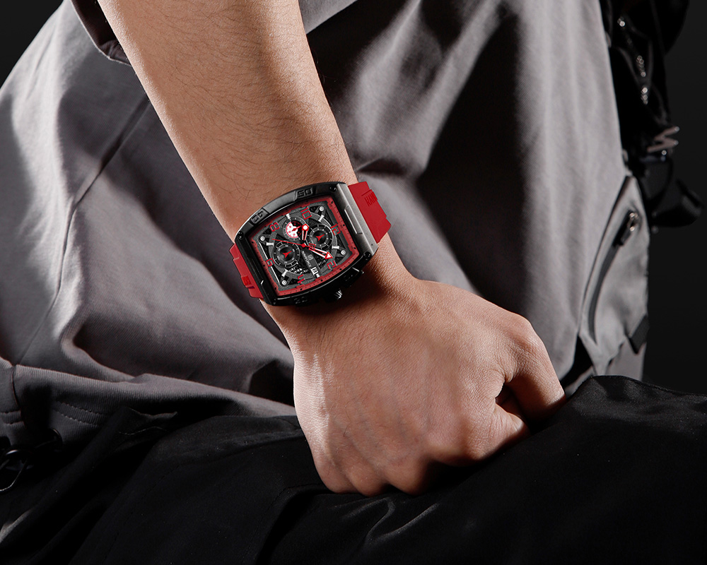 Picture of NAVIFORCE NF8052 Luminous Hollow Dial Barrel-shaped Sports Watch