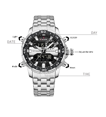 Picture of NAVIFORCE NF9234 Multi-Function Dual-Display Heavy Machinery Design Watch For Men