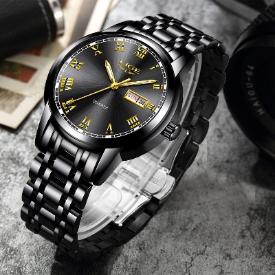 Picture of LIGE LG9846S Waterproof Stainless Steel Men’s Watch - Black