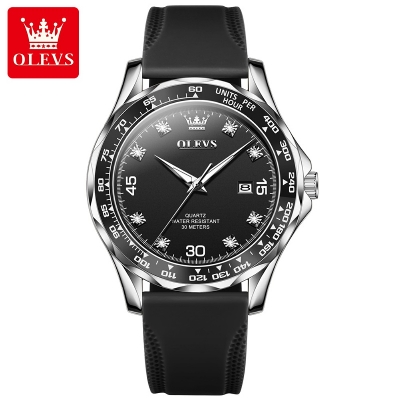 Picture of Olevs 9988M TPU Rubber Chronograph Wrist Watch For Men