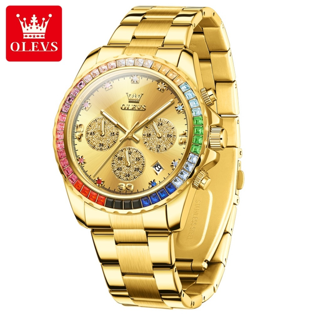 Picture of Olevs 2939M Stainless Steel Chronograph Wrist Watch For Men