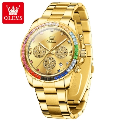 Picture of Olevs 2939M Stainless Steel Chronograph Wrist Watch For Men