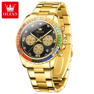 Picture of Olevs 2939M Stainless Steel Chronograph Wrist Watch For Men