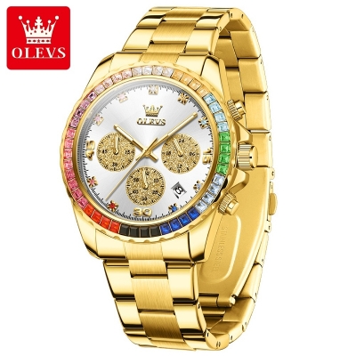 Picture of Olevs 2939M Stainless Steel Chronograph Wrist Watch For Men