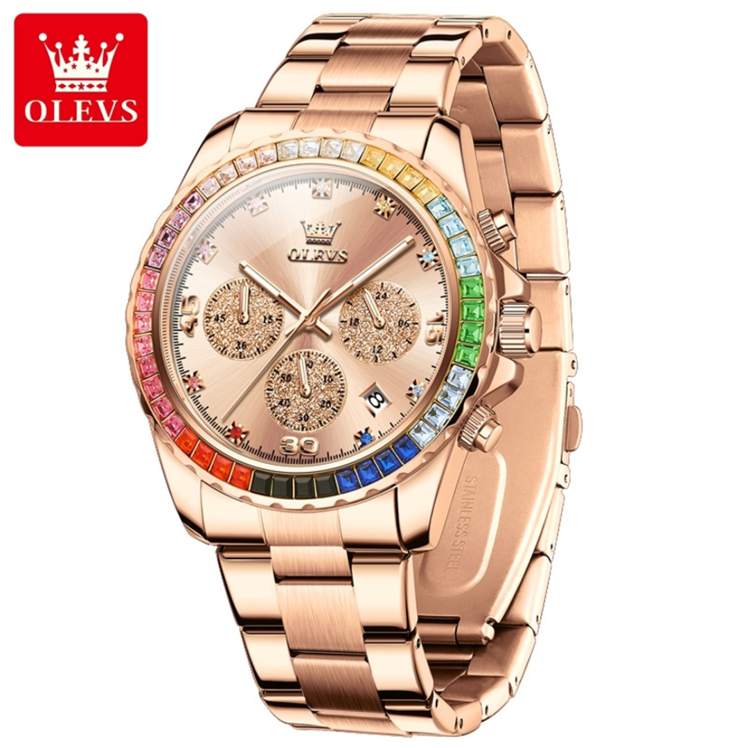 Picture of Olevs 2939M Stainless Steel Chronograph Wrist Watch For Men