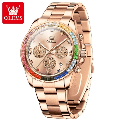Picture of Olevs 2939M Stainless Steel Chronograph Wrist Watch For Men