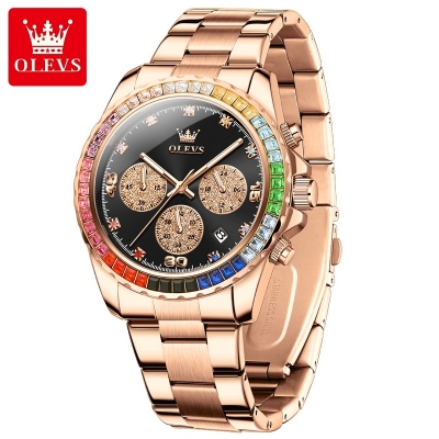 Picture of Olevs 2939M Stainless Steel Chronograph Wrist Watch For Men