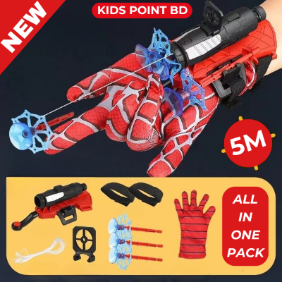Picture of Spiderman Web Dart Blaster Toys Set - (Launcher, Glove, 3 Pieces Rubber Stick Toy for Kids)