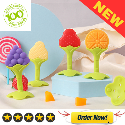 Picture of Premium Silicon Baby Teether With Clip - 1Pcs BPA Free Food Grade Fruit Teethers