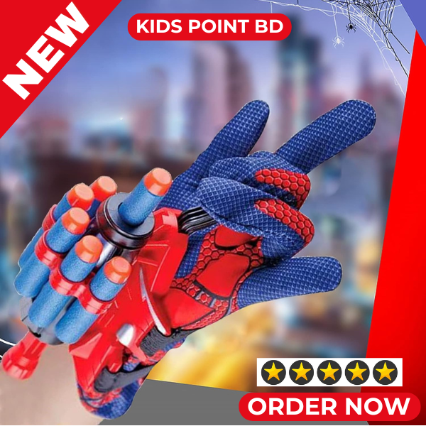 Picture of Spiderman Toys for Boy (The Avengers Spiderman Launchers Toy With Glove Action Figure - 5 Web Darts, Plastic Cosplay Launcher Glove, Hero Movie Launcher, Wrist Toy Set, Funny Decoration, Educational Fun)