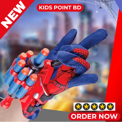 Picture of Spiderman Toys for Boy (The Avengers Spiderman Launchers Toy With Glove Action Figure - 5 Web Darts, Plastic Cosplay Launcher Glove, Hero Movie Launcher, Wrist Toy Set, Funny Decoration, Educational Fun)