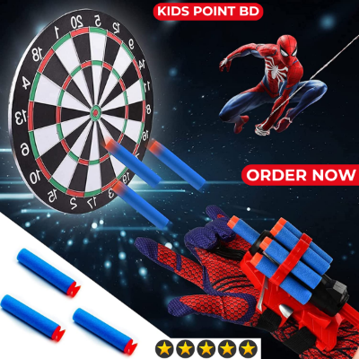 Picture of Spiderman Toy for Kids (5 Pieces of Launcher Gun Bullet- Marvel Avengers, Batman, Star Wars, Spiderman Web Shoo.ter Real Action Toys With Gloves for Pre-School Action Boys Figures, Playsets, Educational Toys, Launchers Toy)