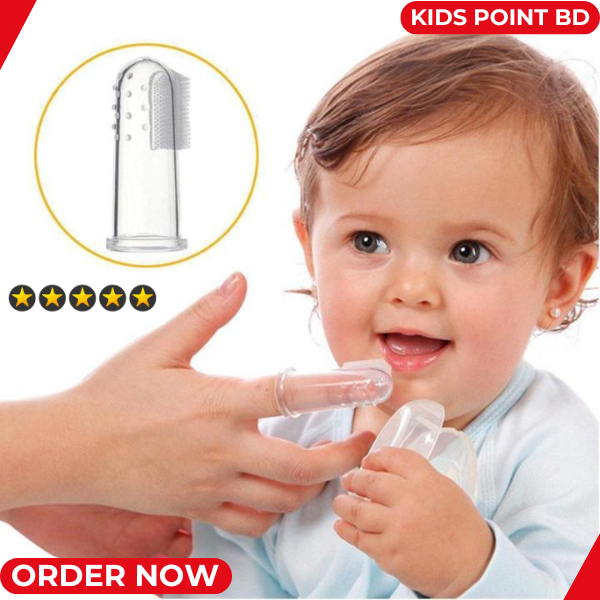 Picture of Soft Silicone Finger Tooth Brush for Babies Teeth and Tongue Cleaning Tools