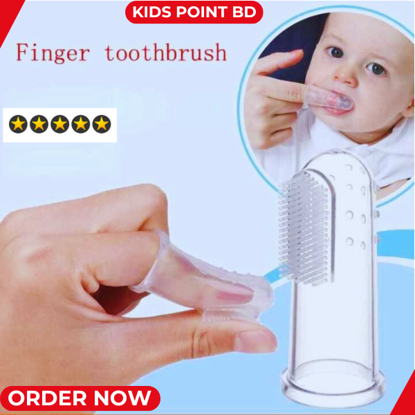 Picture of Soft Silicone Finger Tooth Brush for Babies Teeth and Tongue Cleaning Tools