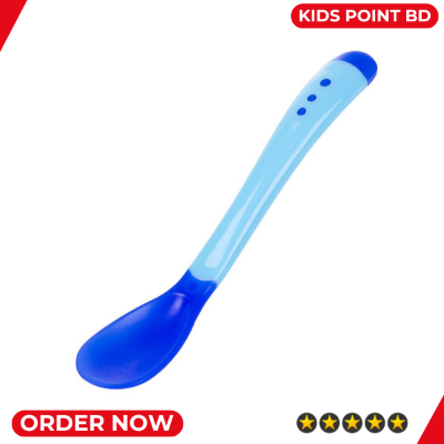 Picture of Baby Silicone Spoon BPA Free Non-toxic Newborn Training Long Handle Baby Spoon Soft Head Eating Spoon