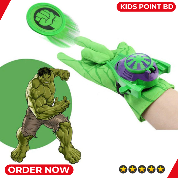 Picture of Hulk Web Dart Blaster Toys Set - (Launcher, Glove, 4 Pieces Plastic Role Play Movie Hero Wrist Toy for Kids)