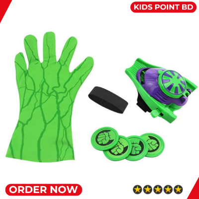 Picture of Hulk Web Dart Blaster Toys Set - (Launcher, Glove, 4 Pieces Plastic Role Play Movie Hero Wrist Toy for Kids)