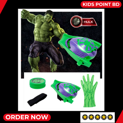 Picture of Hulk Web Dart Blaster Toys Set - (Launcher, Glove, 4 Pieces Plastic Role Play Movie Hero Wrist Toy for Kids)