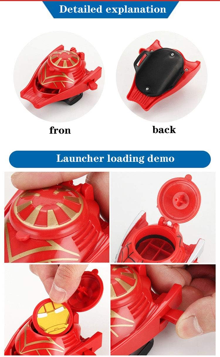 Picture of Avengers Iron Man Toys for Kids (4 Pcs Web Role Play Movie Hero Wrist  Plastic Toys & Marvel Action Super Hero Iron Man Launcher Gloves with 1 Pcs Wrist Belt Toys Set Special Birthday Gift for Boys and Girls)