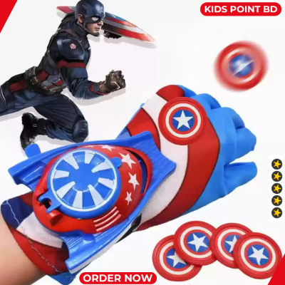 Picture of Captain America Toys for Boy (The Avengers Captain America Launchers Toy With Glove Action Figure)