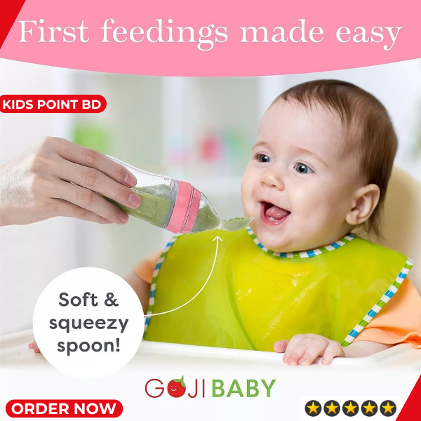 Picture of Silicon Baby Food feeder bottle rice cereal with soft squeeze spoon (Multicolour) -China