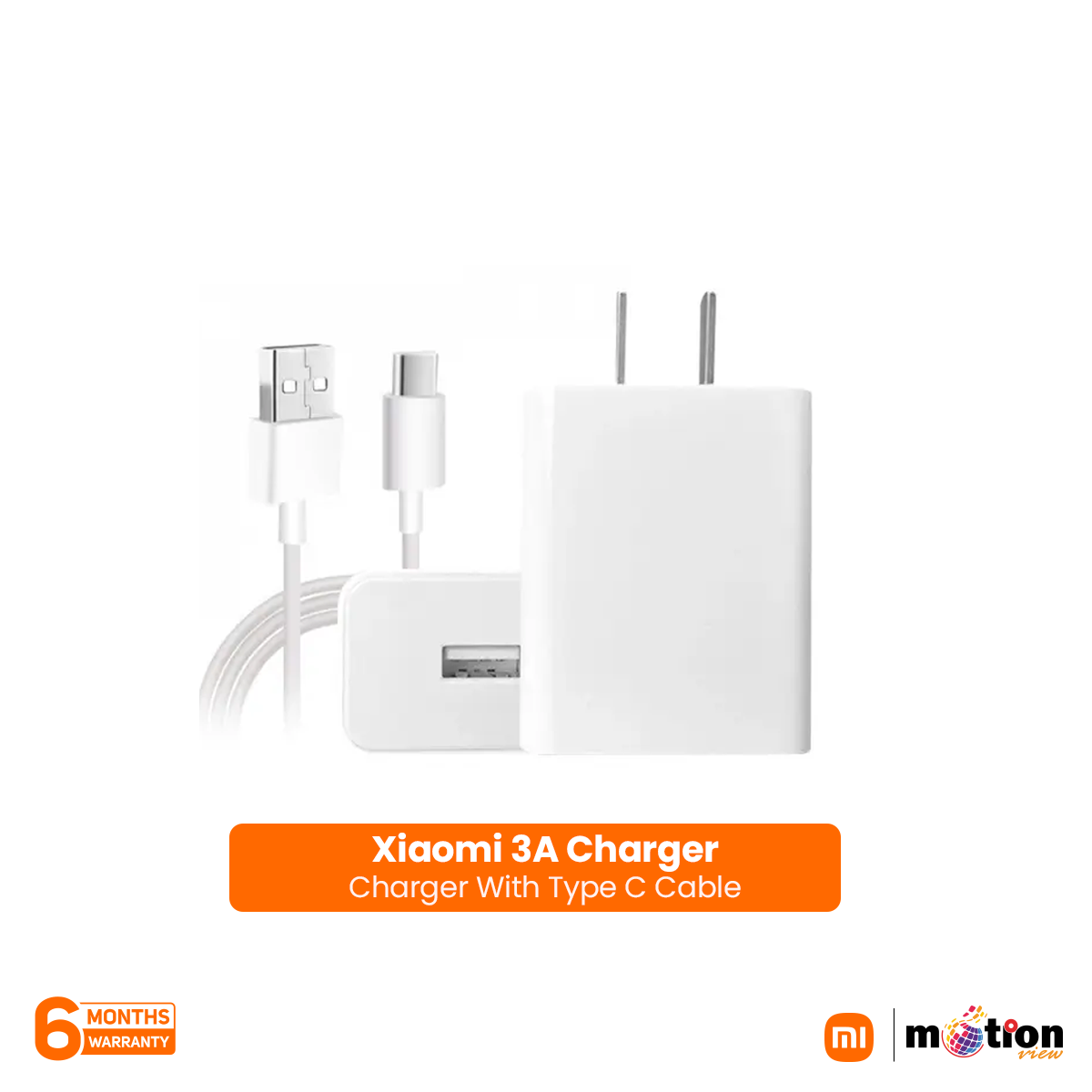 Picture of Xiaomi 3A Charging Adapter with Type-C Cable - White