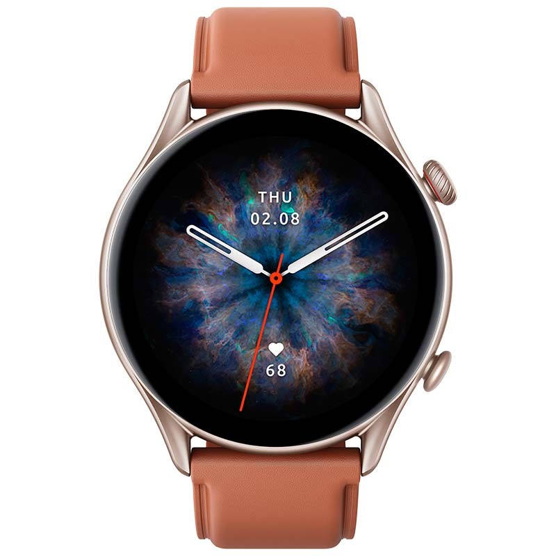 Picture of Amazfit GTR 3 Pro Smart Watch with Navigation Crown - Brown Leather