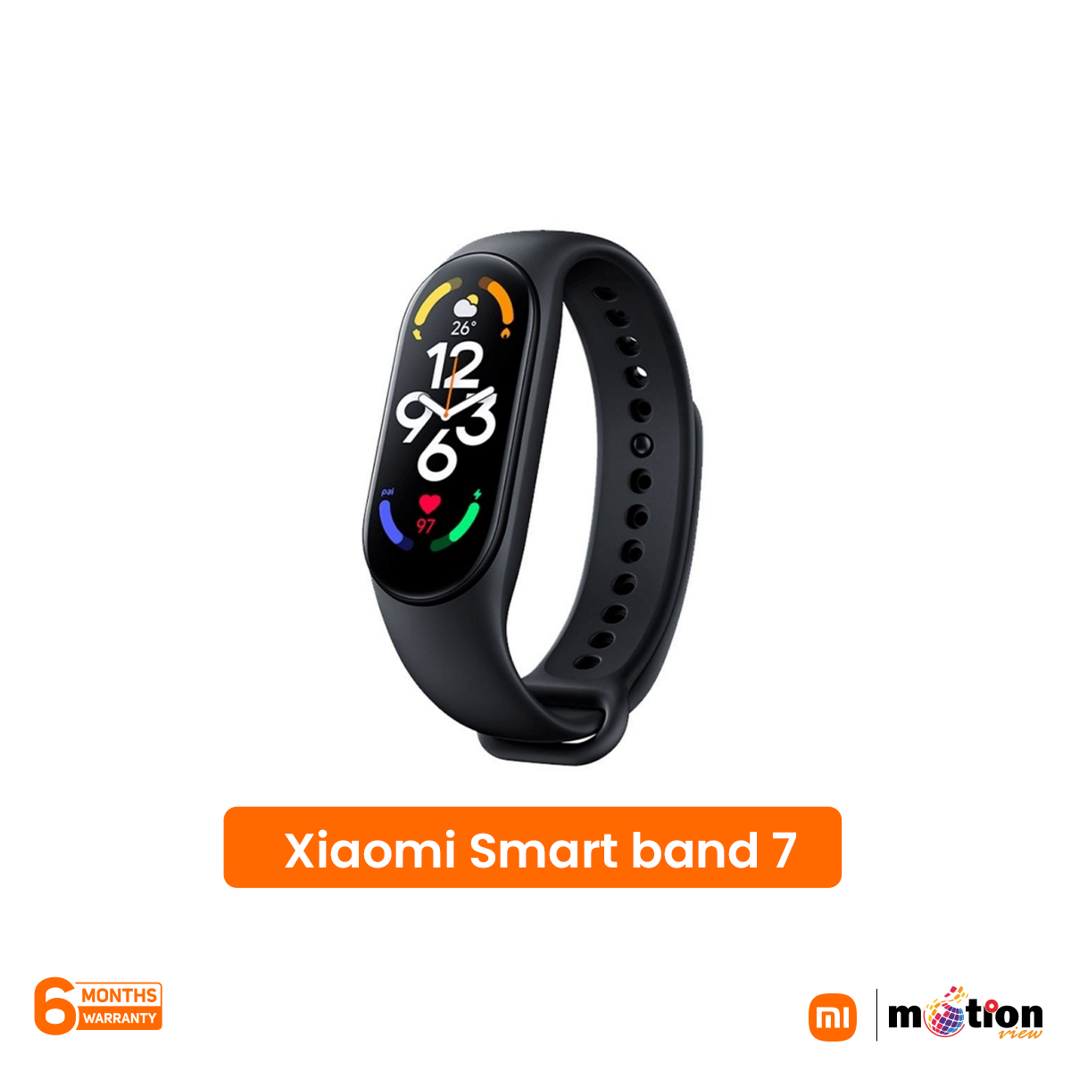 Picture of Xiaomi Mi Band 7 Smart Bracelet Smart 1.62 AMOLED Bluetooth 5.2 ,Blood oxygen saturation monitoring & 5ATM water resistance - Black