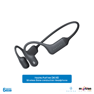 Picture of Haylou PurFree (BC01) Wireless Bone Conduction, Advanced Waterproof, HD Sound , Long Battery Life Headphone With Magnetic Fast Charging - Black