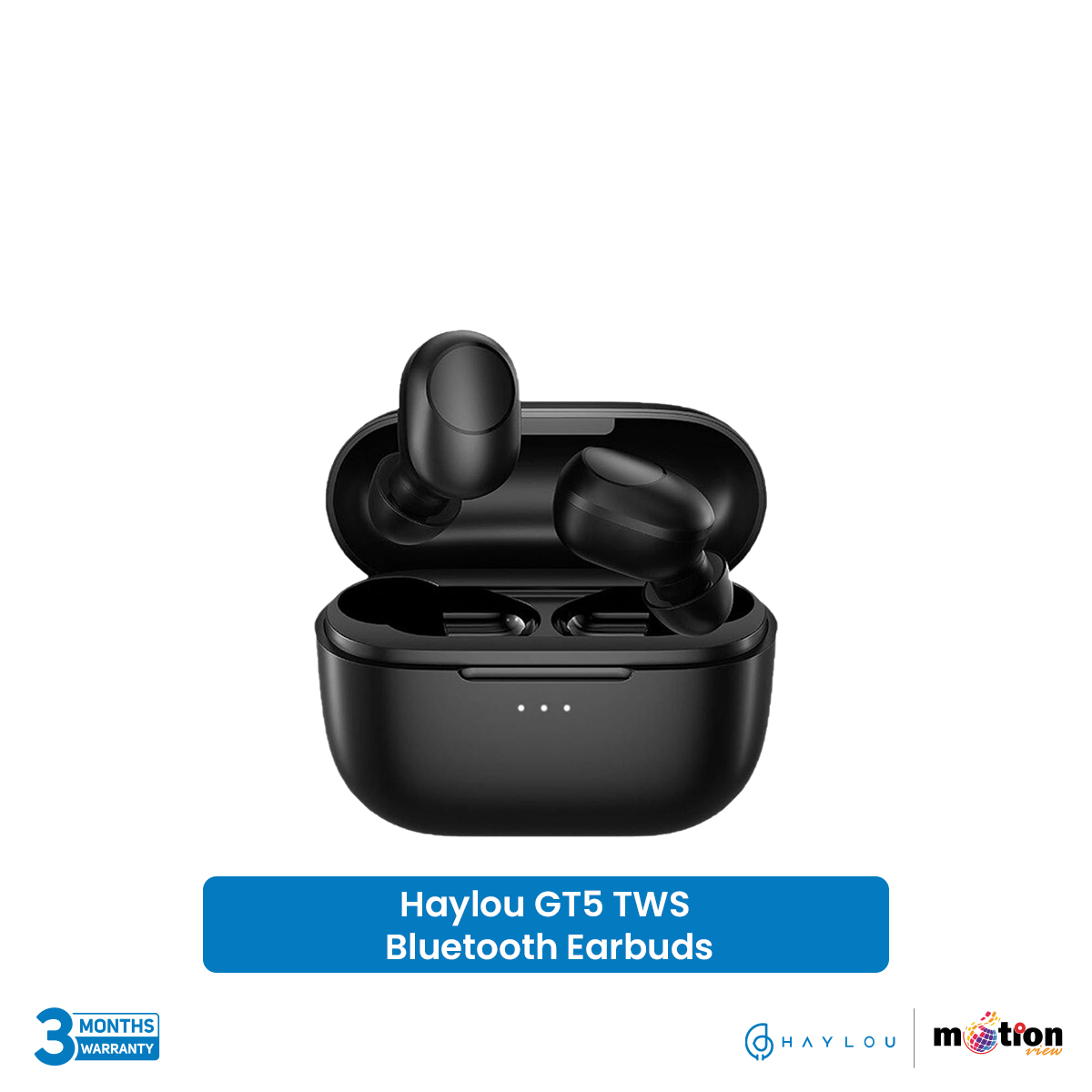 Picture of Haylou GT5 TWS AAC audio codec Bluetooth Earbuds With Low latency sound - Black - Air Buds