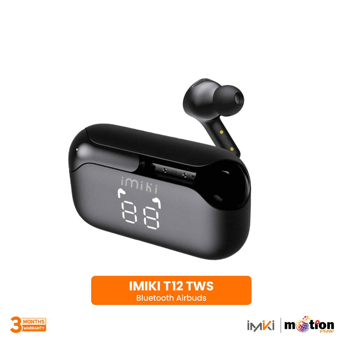 Picture of Imilab Imiki T12 TWS Bluetooth 5.2 IPX5 Waterproof Wireless Earphone - Black