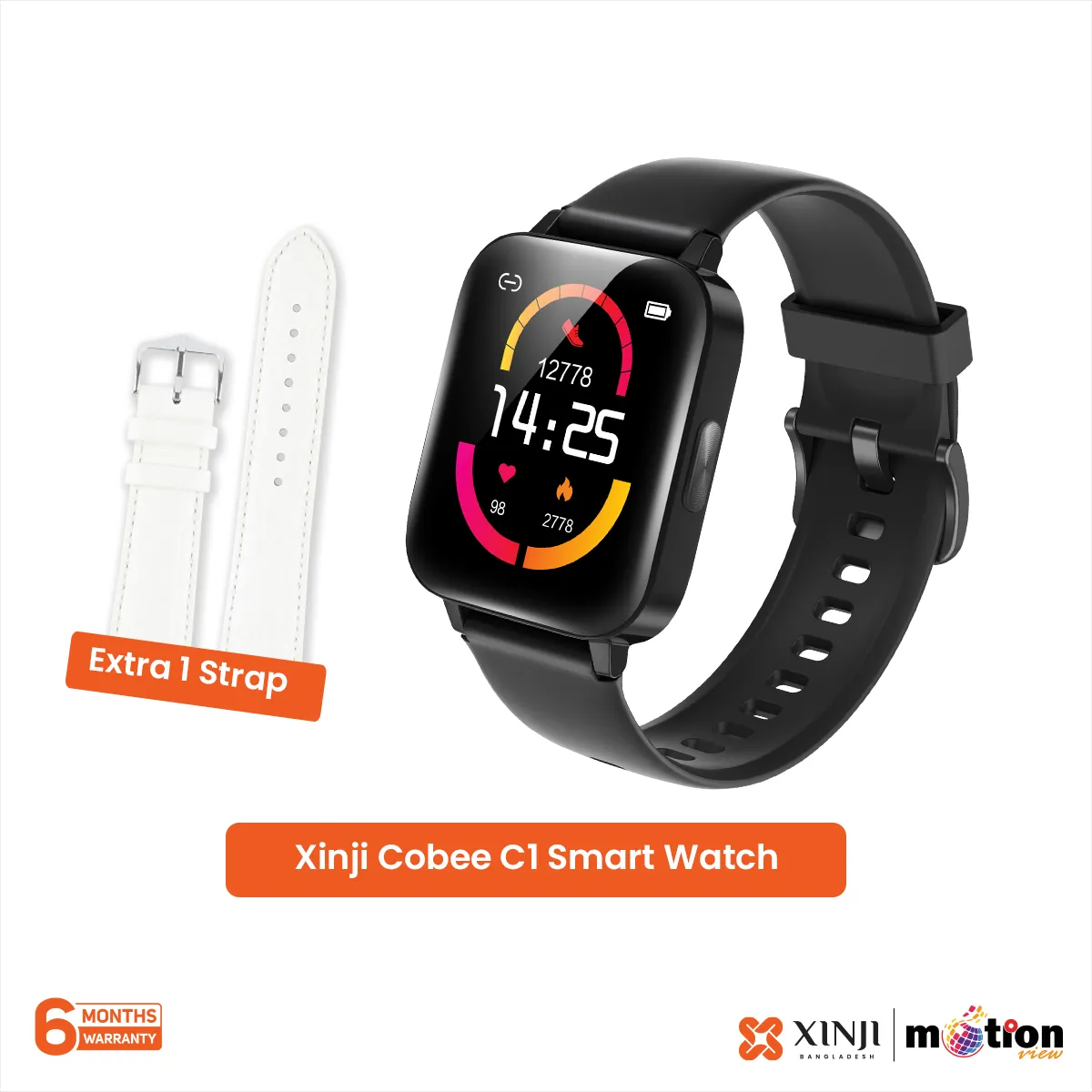 Picture of XINJI COBEE C1 Bluetooth 5.0 5ATM Waterproof Smart Watch With (Dual Strap)