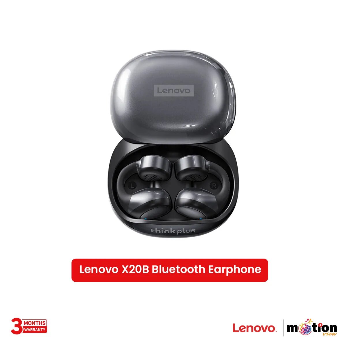 Picture of Lenovo X20B Bluetooth Earphone HIFI Sound Quality Noise Reduction HD Call Strong Endurance Intelligent Compatible Low Power Consumption - Black