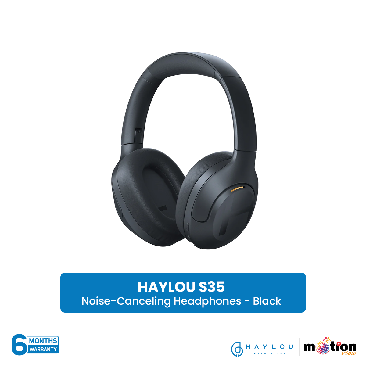 Picture of HAYLOU S35 ANC Over-ear Noise Canceling Headphones (Universal Comfort) Trendy Design headset with Incredible Sound