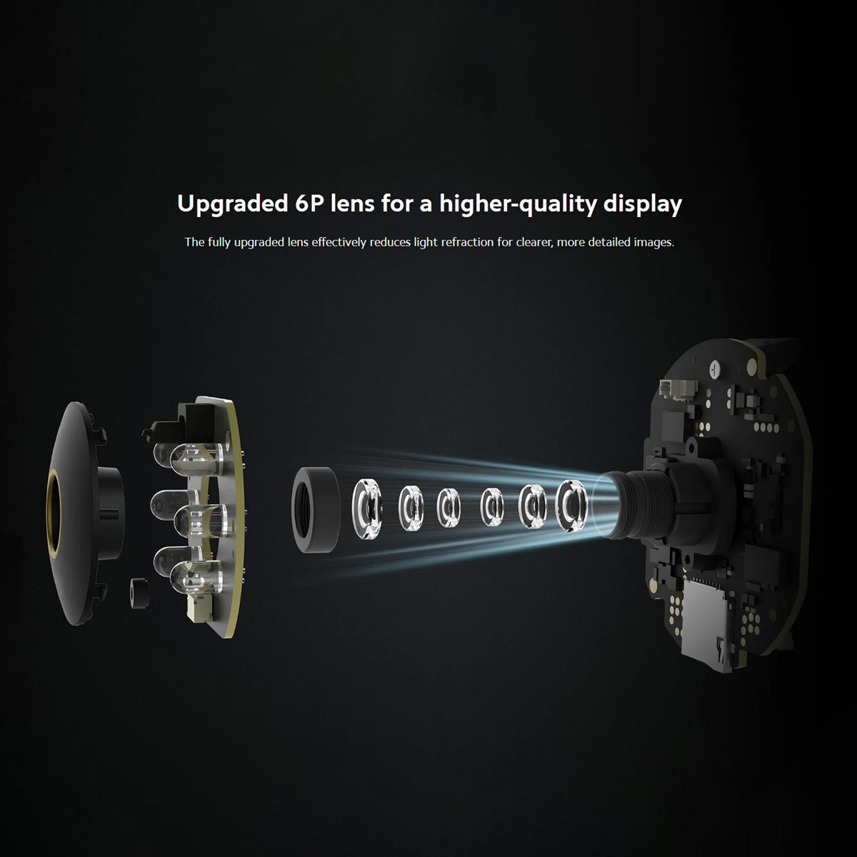Picture of Xiaomi Smart Camera C300, 2K Clarity, 360° Vision, AI Human Detection, F1.4 Large Aperture and 6P Lens, Enhanced Color Night Vision in Low Light - White