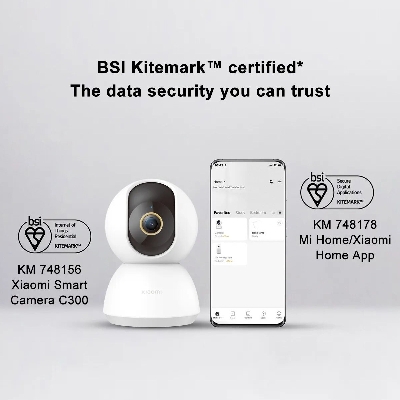 Picture of Xiaomi Smart Camera C300, 2K Clarity, 360° Vision, AI Human Detection, F1.4 Large Aperture and 6P Lens, Enhanced Color Night Vision in Low Light - White